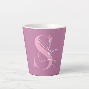 Taza De Café Latte Iniciales de nombres personalizados