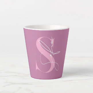 Taza De Café Latte Iniciales de nombres personalizados