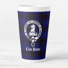 Taza De Café Latte Insignia del Escudo del hogar de clan y Tartán