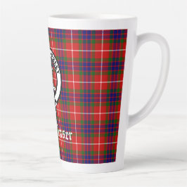Taza De Café Latte Insignia Escudo de Clan Fraser y Tartán