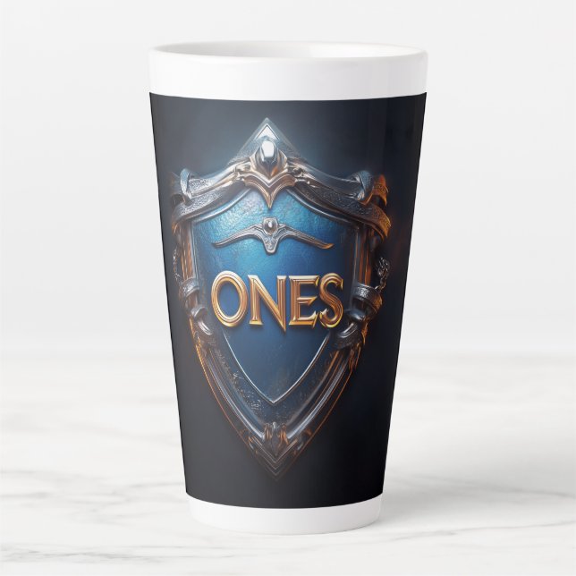 Taza De Café Latte insignia ONE (Anverso)