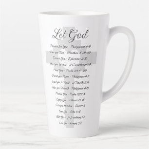 Taza De Café Latte Inspiración de las escrituras de Dios