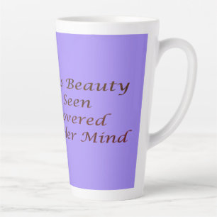 Taza De Café Latte Inspiración en la función de poema de un mensaje d