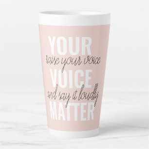 Taza De Café Latte Inspiración en tu cita de motivación de Voice Matt