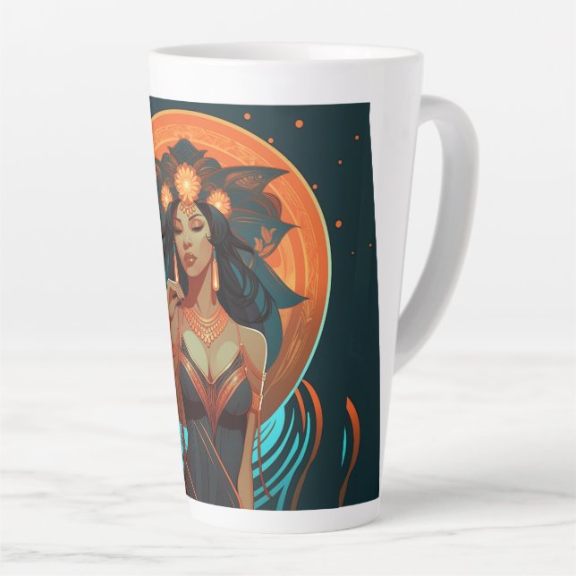 TAZA DE CAFÉ LATTE INSPIRACIÓN NATIVA #2 (Ángulo derecho)