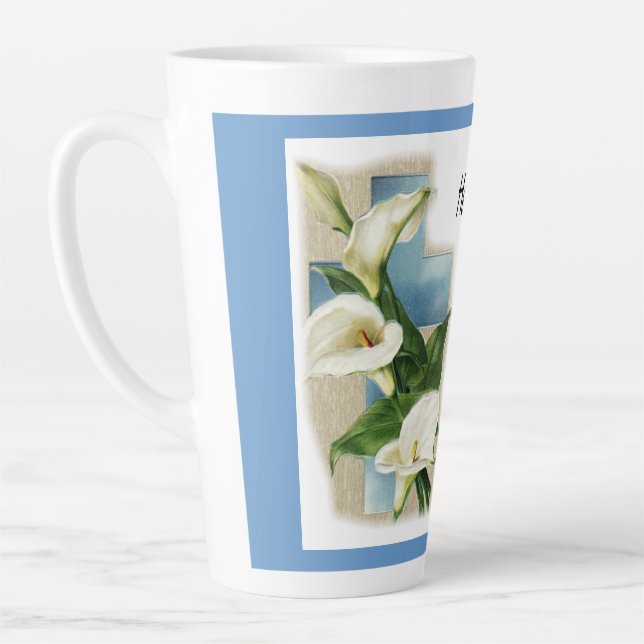 Taza De Café Latte Inspirador, me hizo digno (Izquierda)