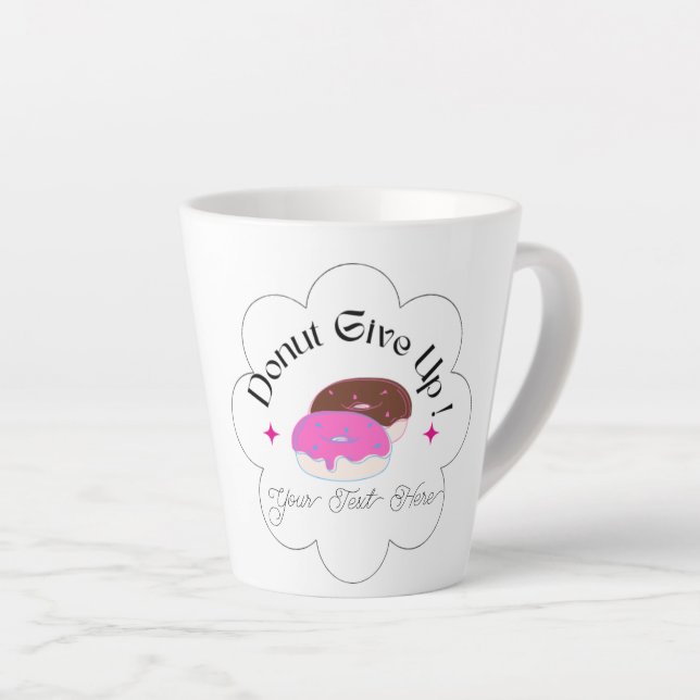 Taza De Café Latte Inspirador Personalizado gracioso Donut (Ángulo derecho)