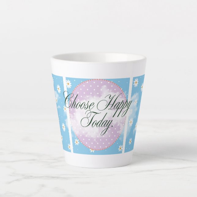 Taza De Café Latte inspirational flower mug design (Anverso)