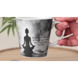 Taza De Café Latte Instructor de mediación de yoga pintura de tinta d