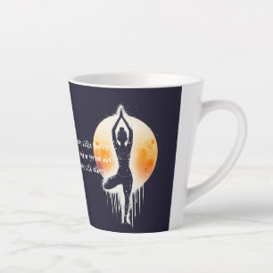 Taza De Café Latte Instructor de Meditación de Yoga Postura del Árbol