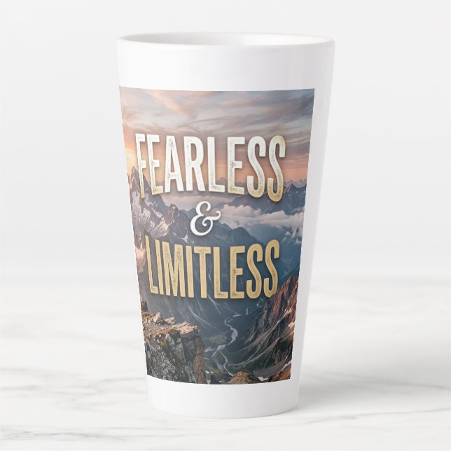 Taza De Café Latte Intrépido e ilimitado (Anverso)