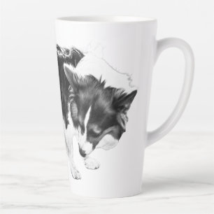 Taza De Café Latte Investigador de hoja escarcha