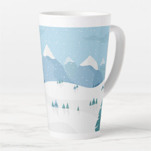 Taza De Café Latte Invierno