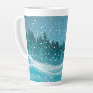 Taza De Café Latte Invierno