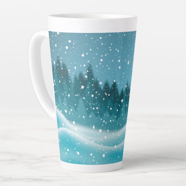 Taza De Café Latte Invierno (Ángulo izquierdo)