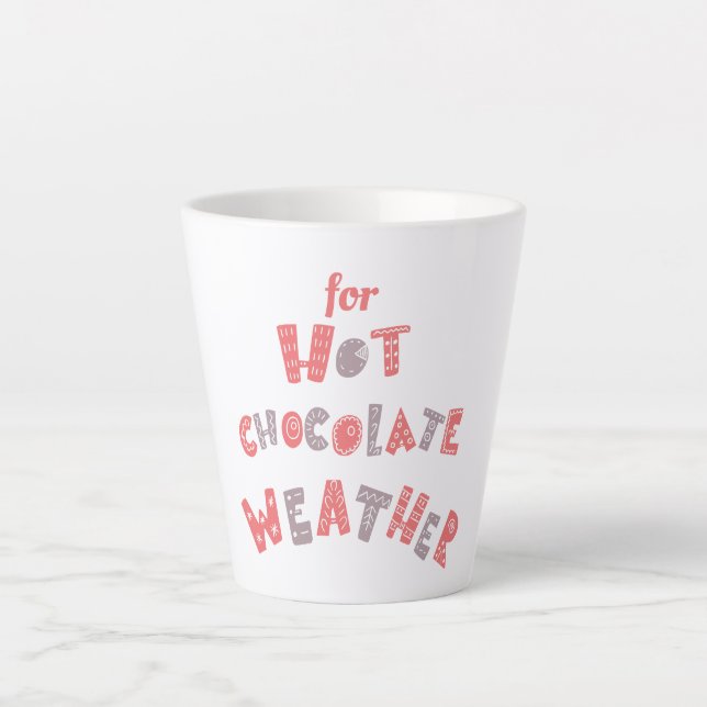 Taza De Café Latte Invierno chocolate caliente (Anverso)