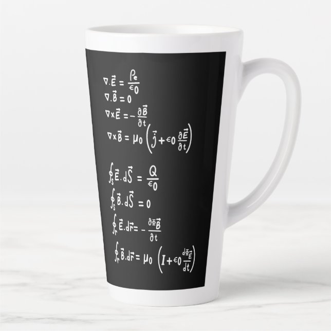 Taza De Café Latte Invitación de profesores de Fórmula Matemática Fís (Derecha)
