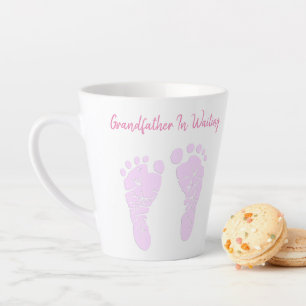 Taza De Café Latte Invitación del abuelo con estampas para bebés ro