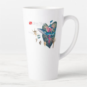 Taza De Café Latte Invitación tropical