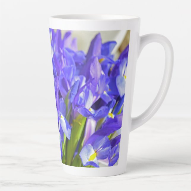 Taza De Café Latte Iris de primavera (Derecha)