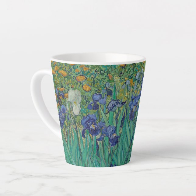 TAZA DE CAFÉ LATTE IRISES (Ángulo izquierdo)