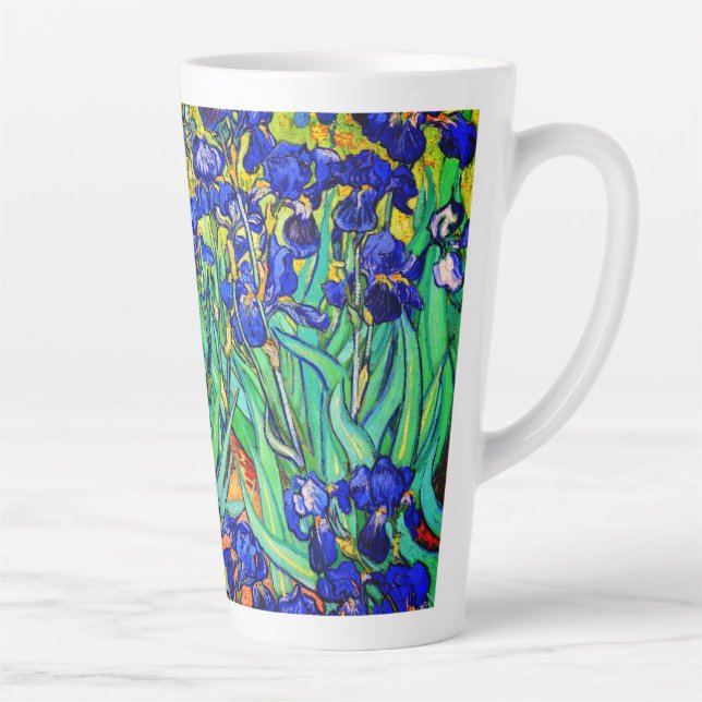 Taza De Café Latte Irises de Vincent Van Gogh (Derecha)