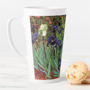 Taza De Café Latte Irises de Vincent van Gogh, Arte de Jardín Vintage