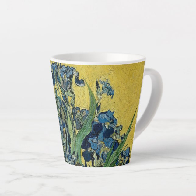 Taza De Café Latte Irises-Vincent van Gogh Small (Ángulo derecho)