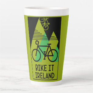 Taza De Café Latte Irlanda en bicicleta