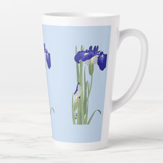 Taza De Café Latte Irlandeses azules de Ohara Koson (Derecha)