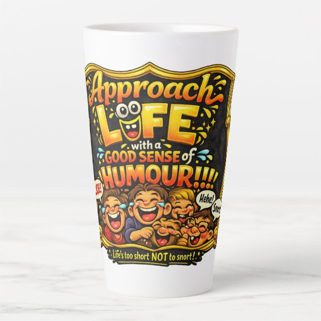 Taza De Café Latte Irradiar alegría (Anverso)