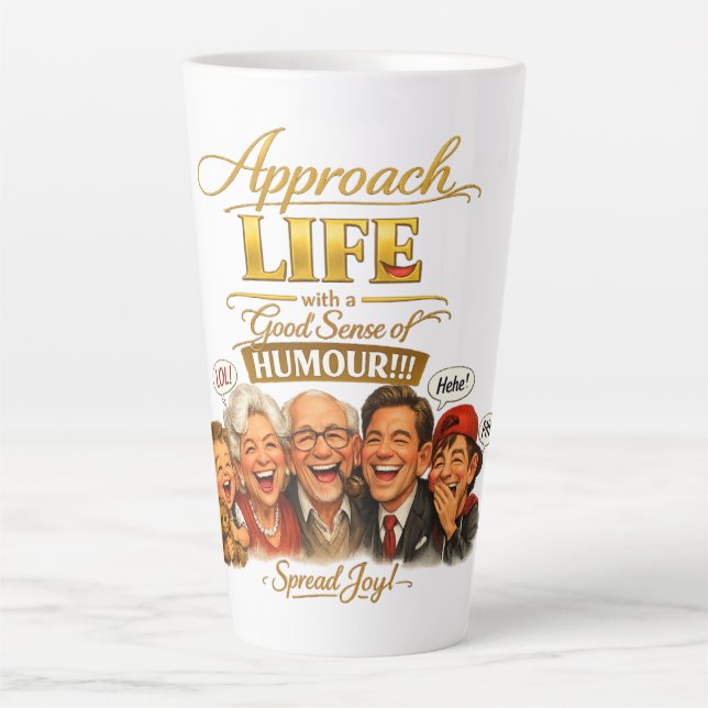 Taza De Café Latte Irradiar alegría (Anverso)