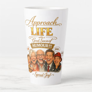 Taza De Café Latte Irradiar alegría