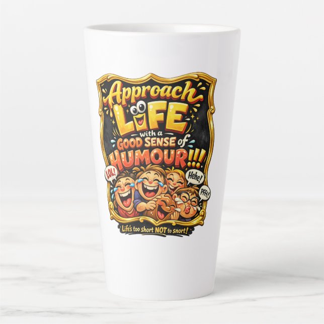 Taza De Café Latte Irradiar alegría (Anverso)