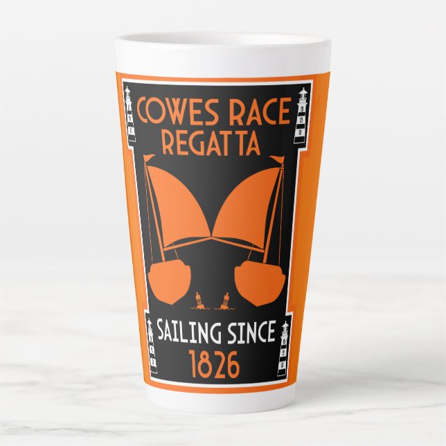 Taza De Café Latte Isla Cowes de Wight Yacht Regatta (Anverso)