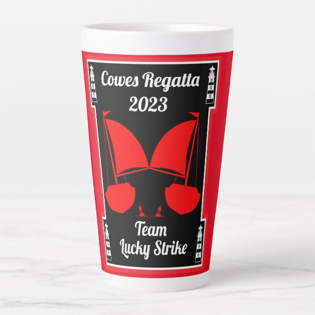 Taza De Café Latte Isla Cowes de Wight Yacht Regatta (Anverso)