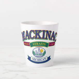Taza De Café Latte Isla Mackinac, Mackinac, Isla, 