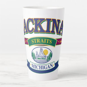 Taza De Café Latte Isla Mackinac Michigan
