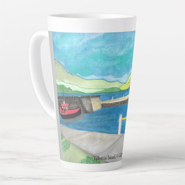 Taza De Café Latte Isla Valentia  (Ángulo izquierdo)