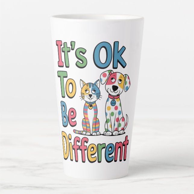 Taza De Café Latte It's ok to be different (Anverso)