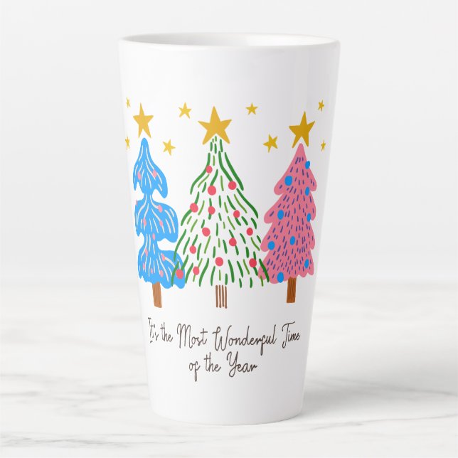 Taza De Café Latte It's The Most Wonderful Time Christmas  (Anverso)