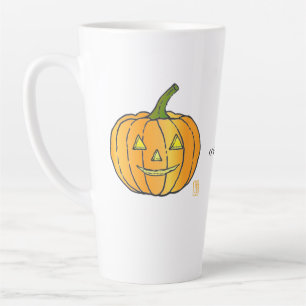 Taza De Café Latte Jack-o-lantern de 17 oz.
