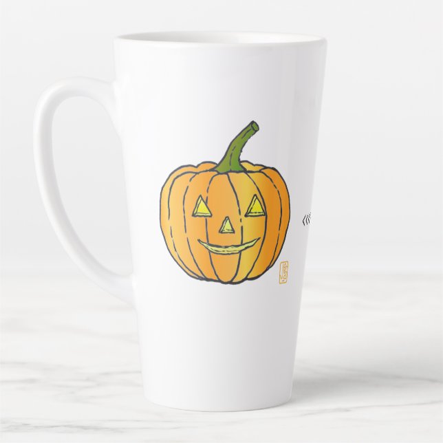 Taza De Café Latte Jack-o-lantern de 17 oz. (Izquierda)