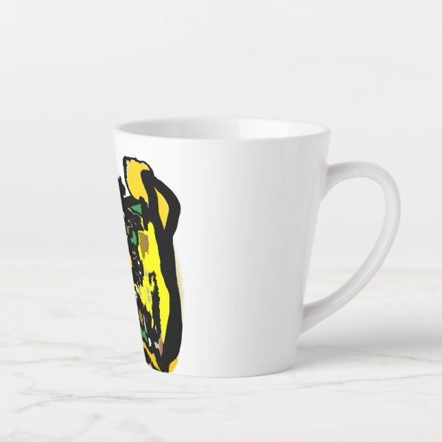 Taza De Café Latte Jack o' lantern Funny (Derecha)
