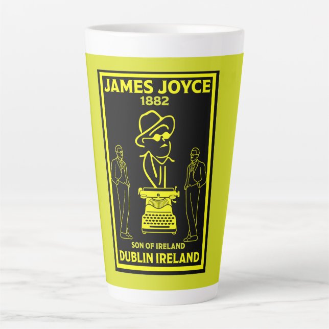 Taza De Café Latte James Joyce Dublin Irlanda (Anverso)