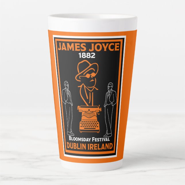 Taza De Café Latte James Joyce Dublin Irlanda (Anverso)