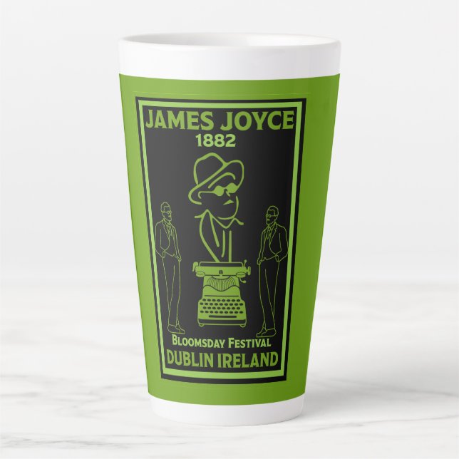 Taza De Café Latte James Joyce Dublin Irlanda (Anverso)