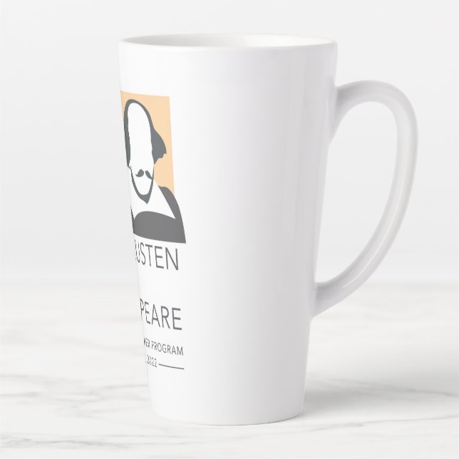 Taza De Café Latte Jane Austen and Shakespeare Latte Mug (Derecha)