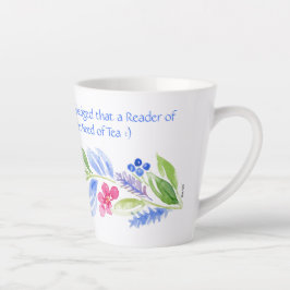 Taza De Café Latte Jane Austen Motto Floral Mug