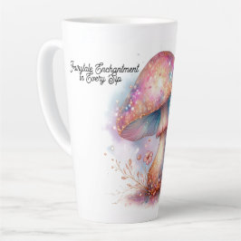 Taza De Café Latte Jardín de Hadas Encantado Hongo 